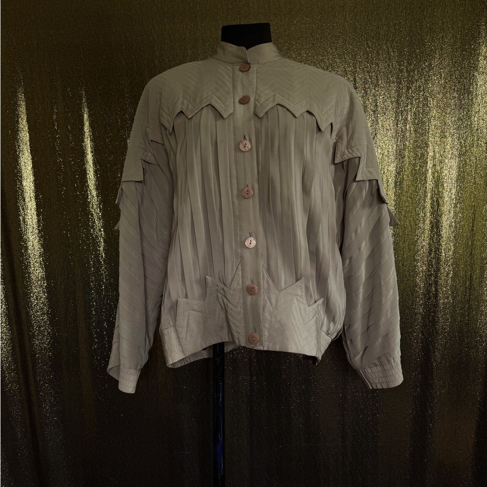 Vintage 100% silk bomber jacket